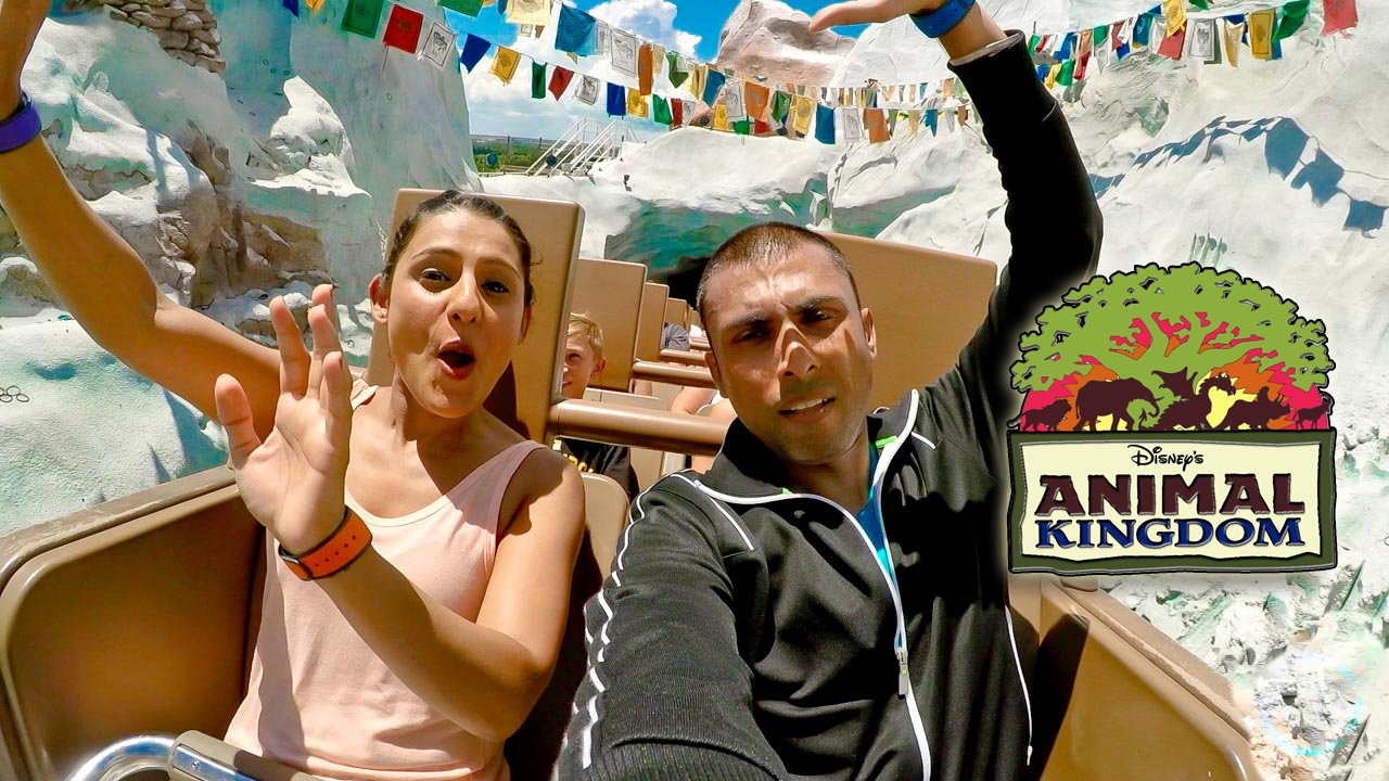 Animal Kingdom - Sukh and me on the Everest coaster