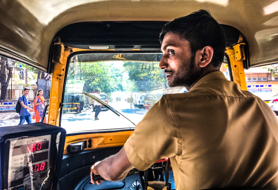 Rickshaw driver in Mumbai