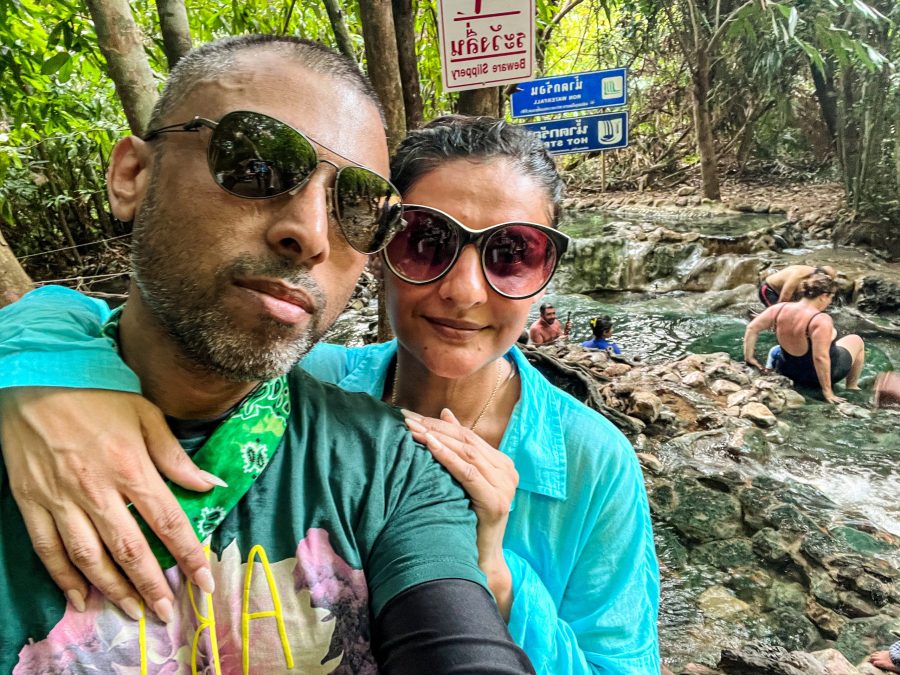 Sukh and I at the hot springs