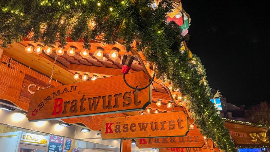 Bratwurst Stall at Christmas Market