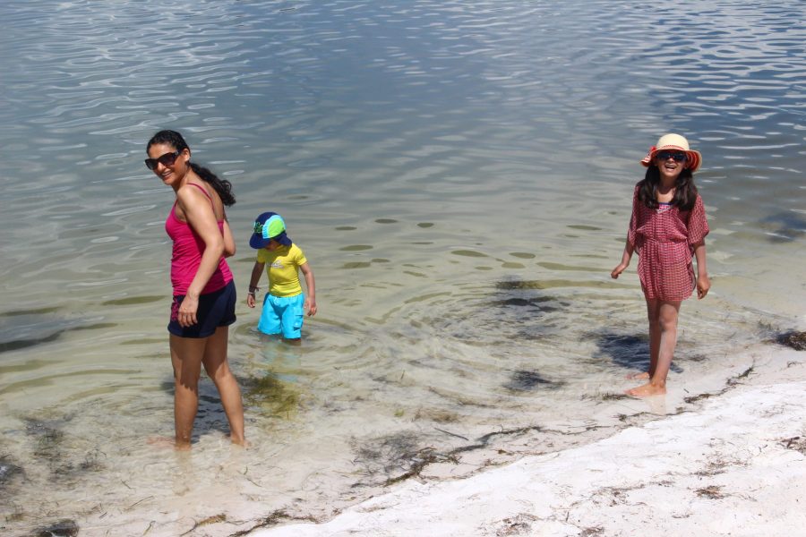 On the beach with my children