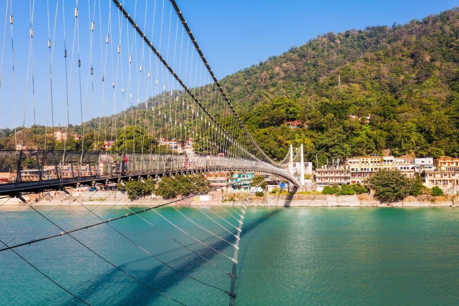 Iron Suspension Bridge in Rishikesh, Uttarakhand