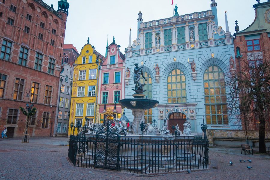Neptune's Fountain in Gdańsk