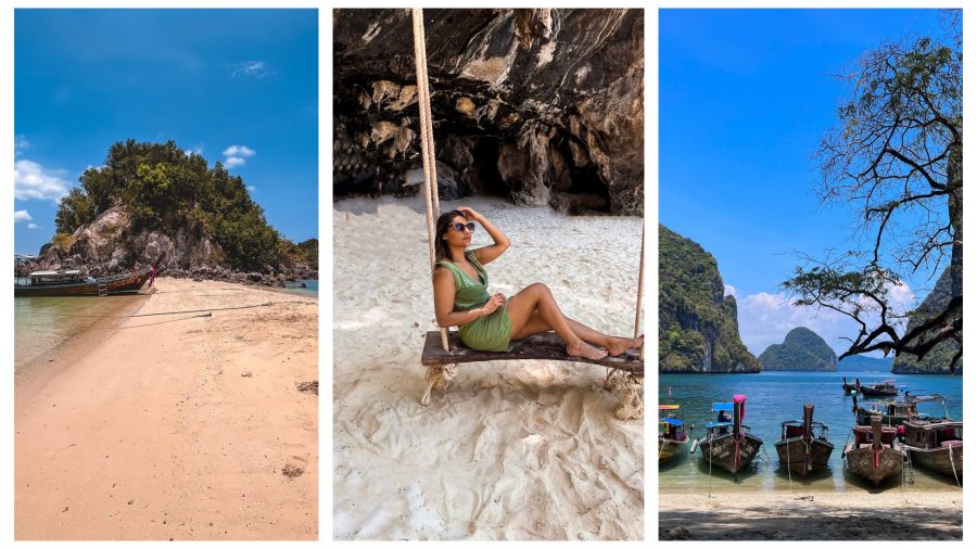 Long tail boats on the Four Island Tour in Thailand, one of the 19 must-see experiences in Thailand
