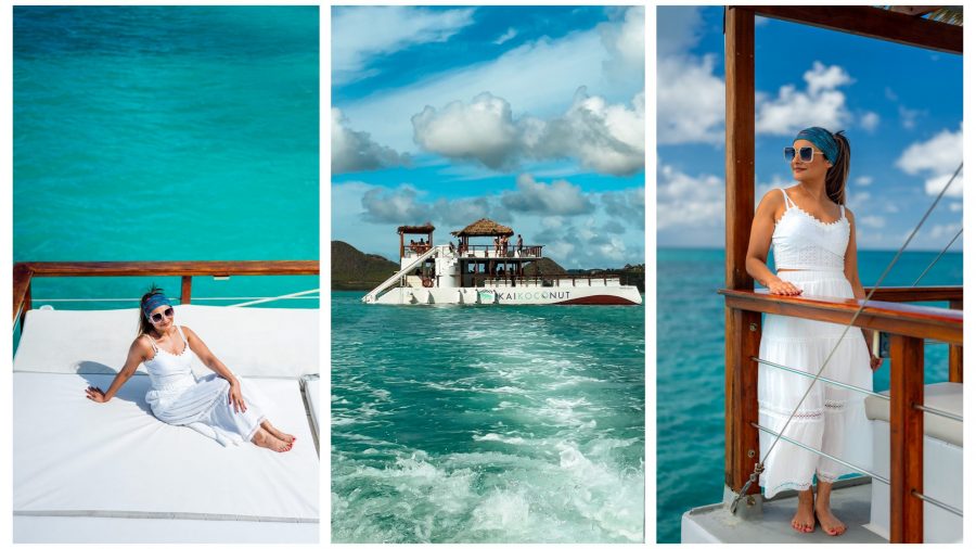 KaiKoconut floating beach bar on the sea