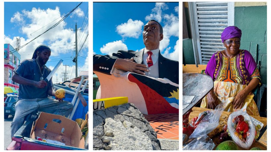 St John's locals selling foods at the market