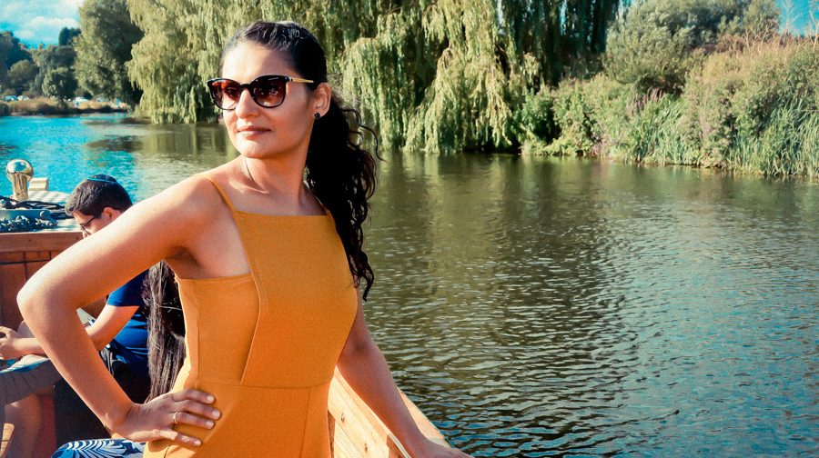 Me on a boat ride along the River Avon in Stratford Upon Avon