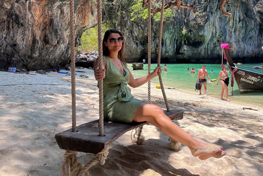Me on a swing - Family Friendly Places In Thailand - Hong Island