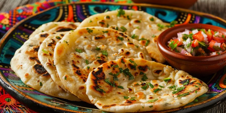 Aloo paratha flatbread with butter from India food guide
