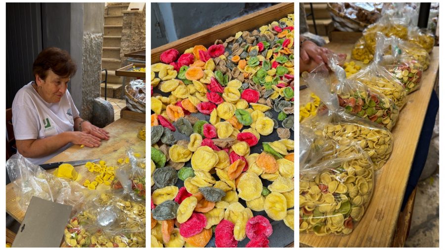 Lina making pasta in Orecchiette Street