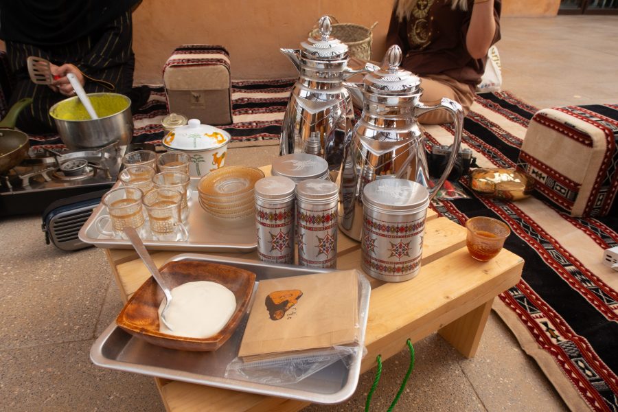 Drinking tea in Sharjah