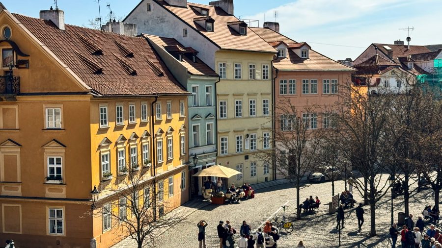 Historic buildings showcasing classic European architecture.