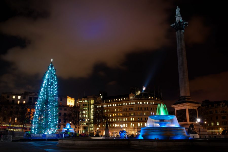 Christmas tree on Trafalgar Square - Festive things to do in London