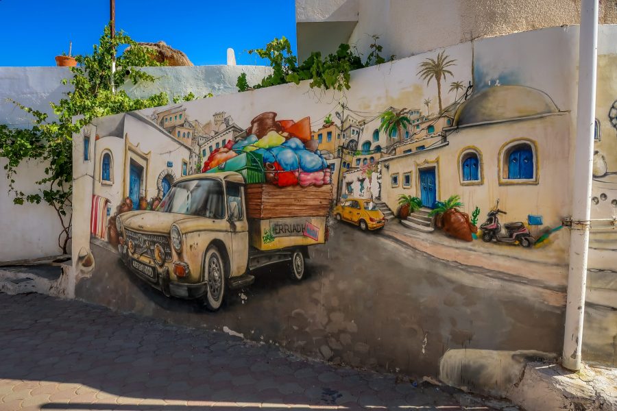 Djerbahood Village, one of the best places to visit in Tunisia