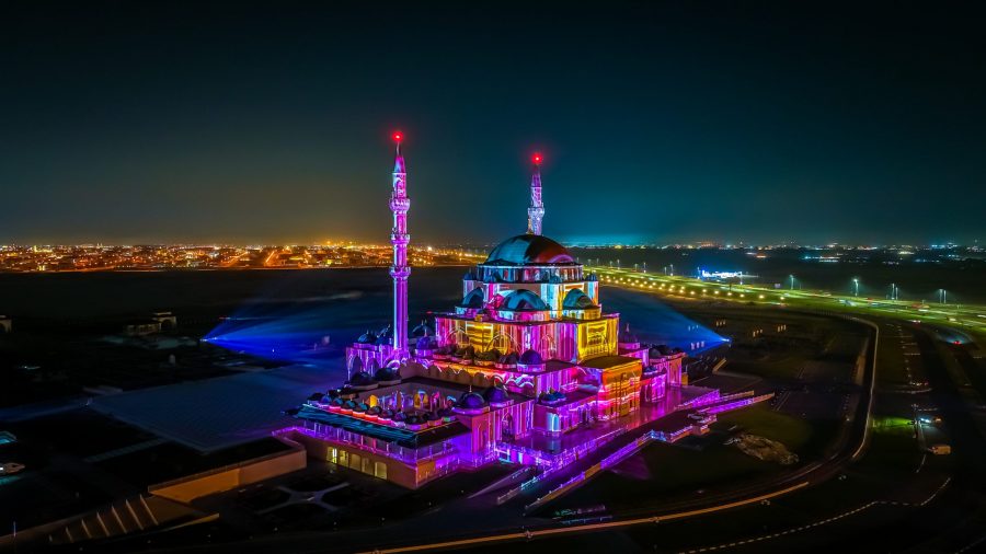 Mosque during the Light Festival