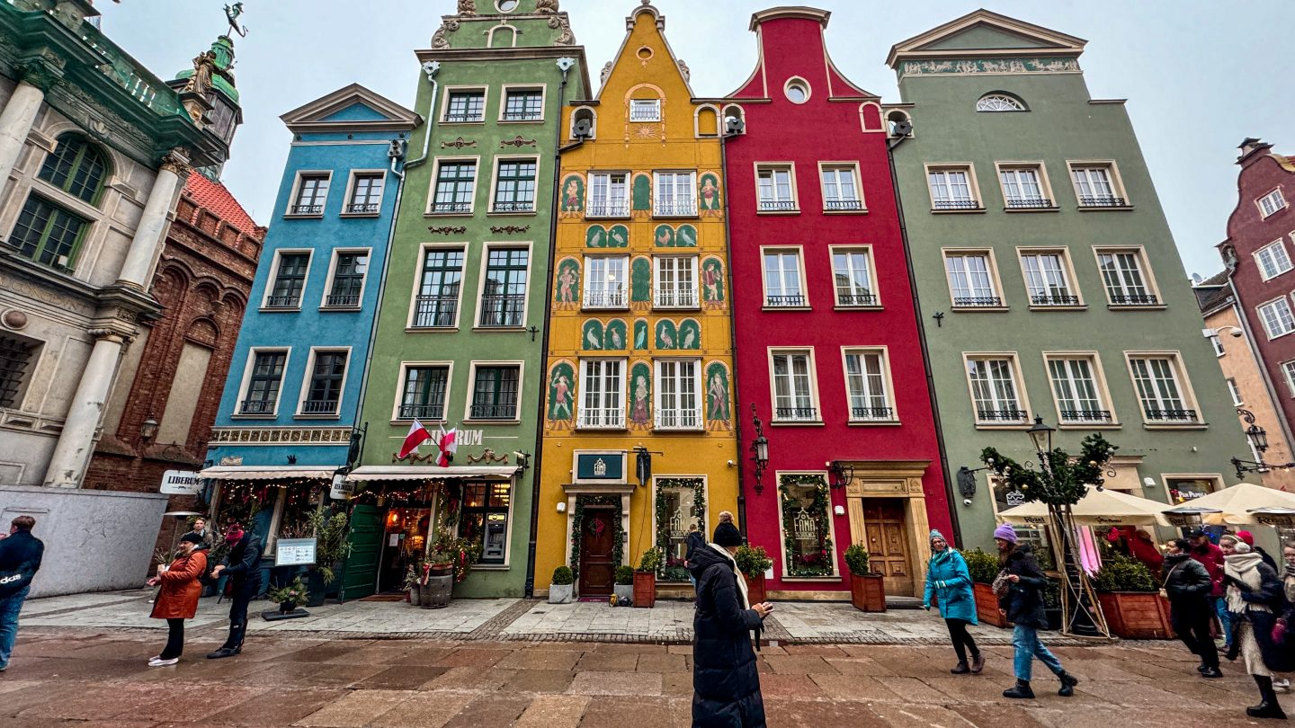 Colourful buildings in the town