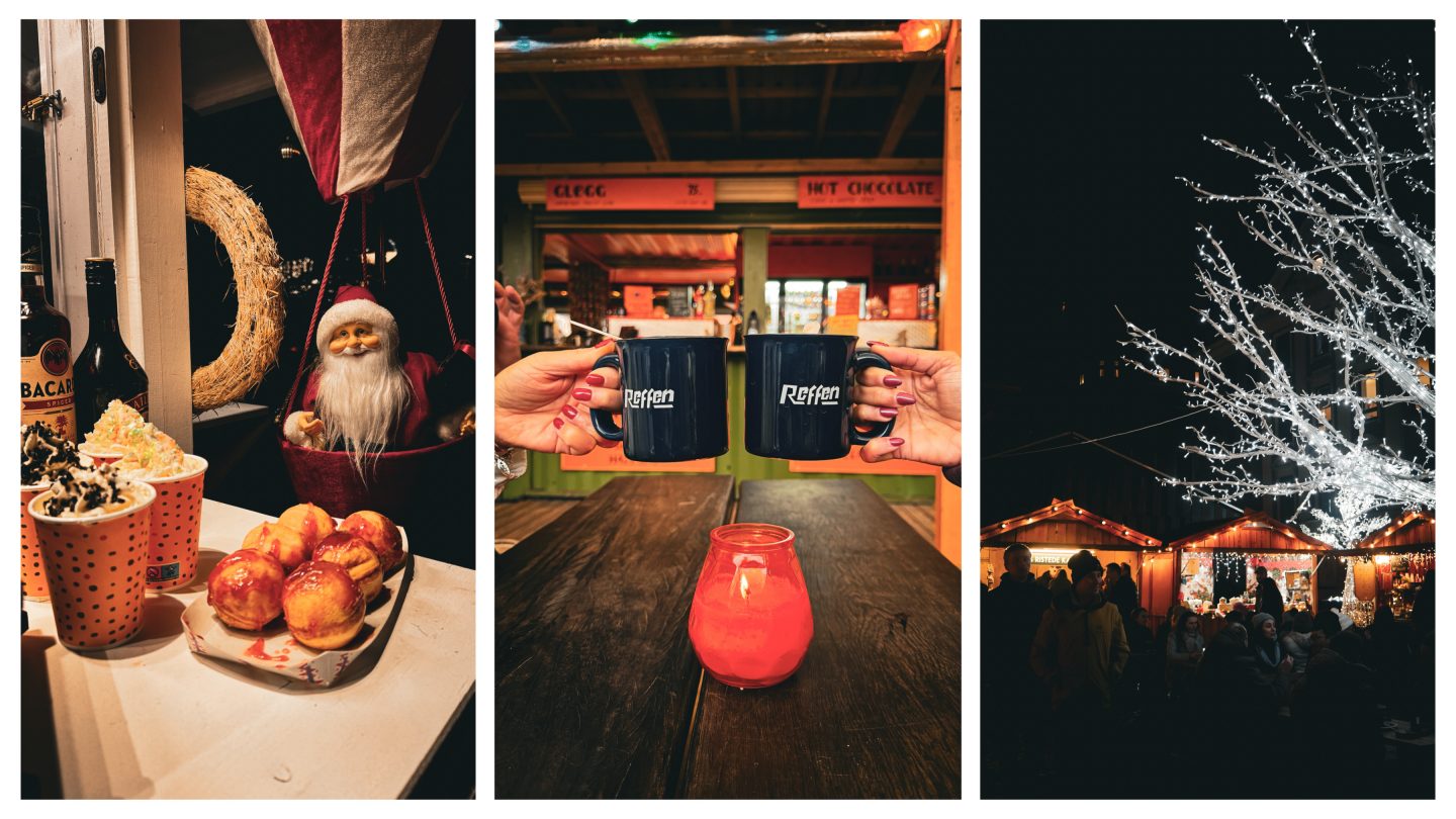 Glogg and decor at Copenhagen Christmas Markets