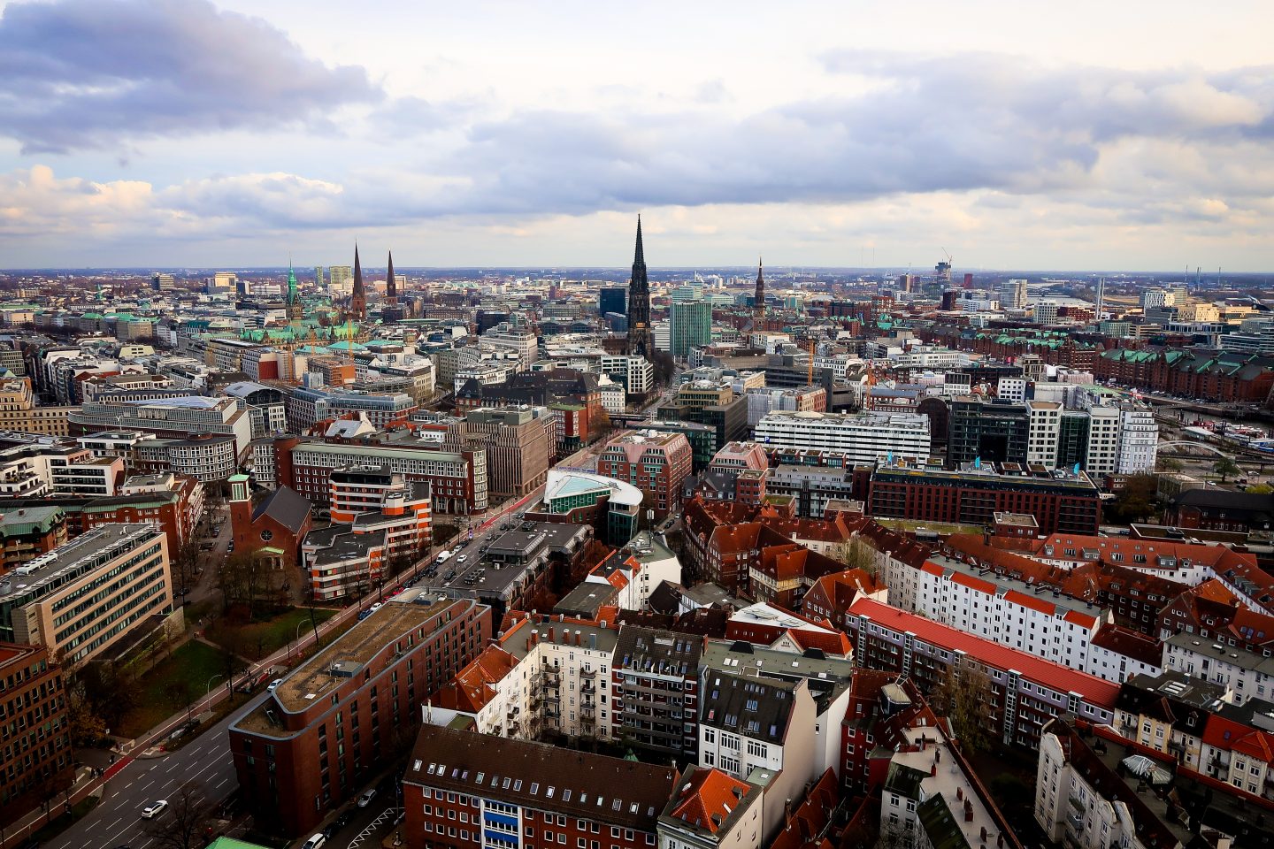 An bird's eye view of Hamburg