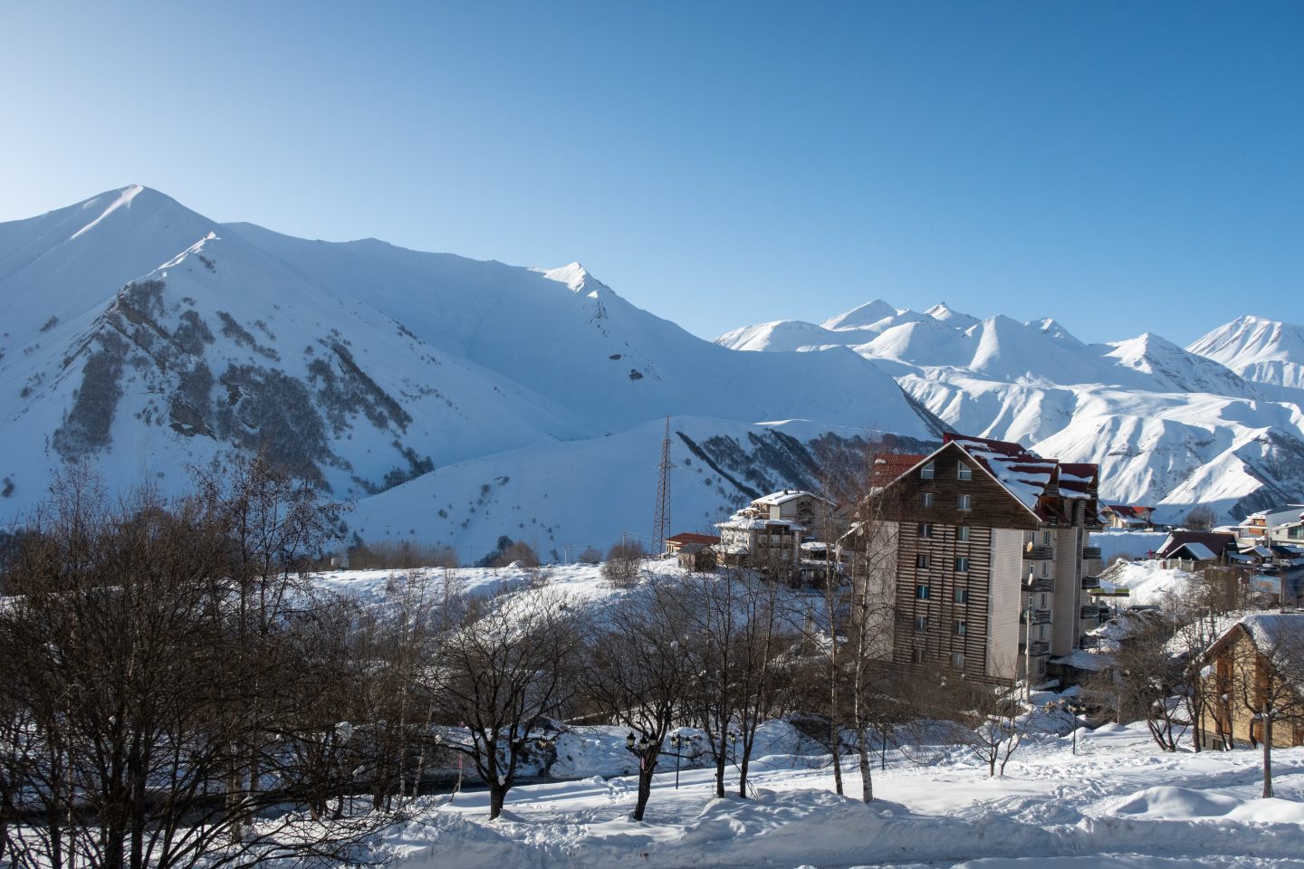 A view of the Gudauri mountains