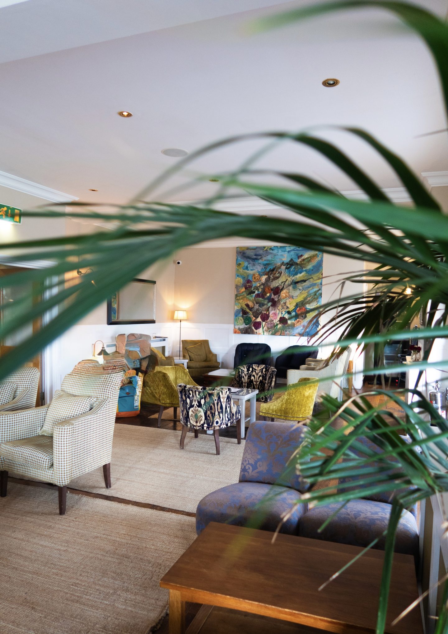 The lounge area of the Losehill Hotel and Spa