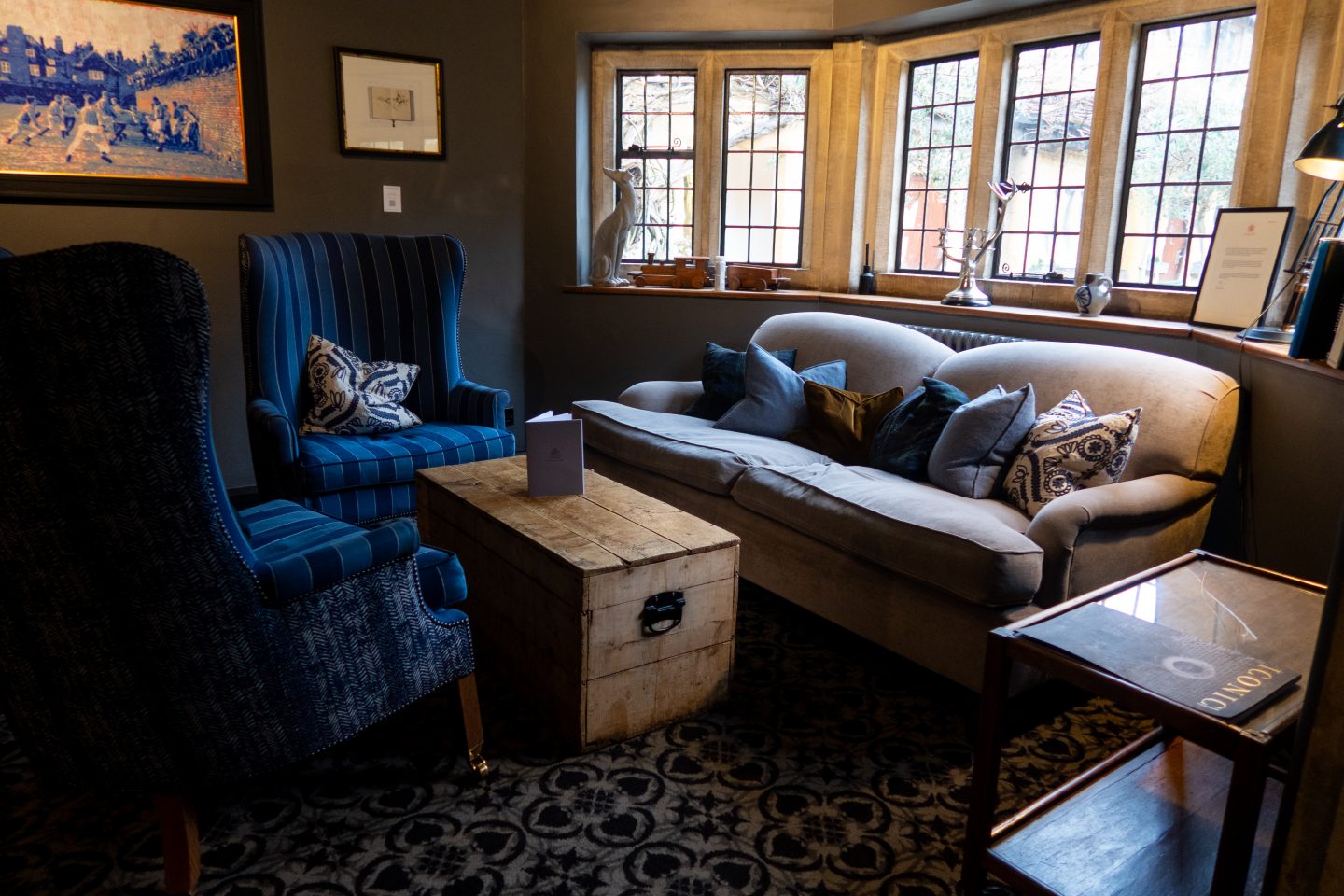 Lounge area at The Lygon Arms