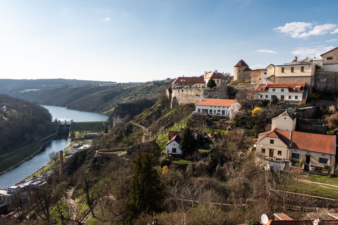 A view of Znojmo and the river