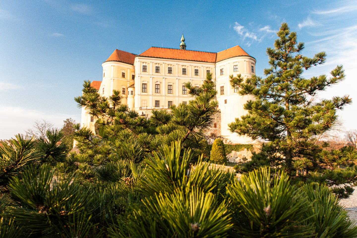 A view of the Chateau in Mikulov in South Moravia Wine Country