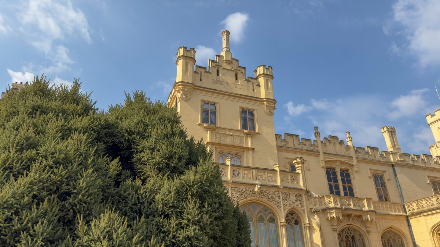Exterior of Lednice Chateau in South Moravia Wine Country