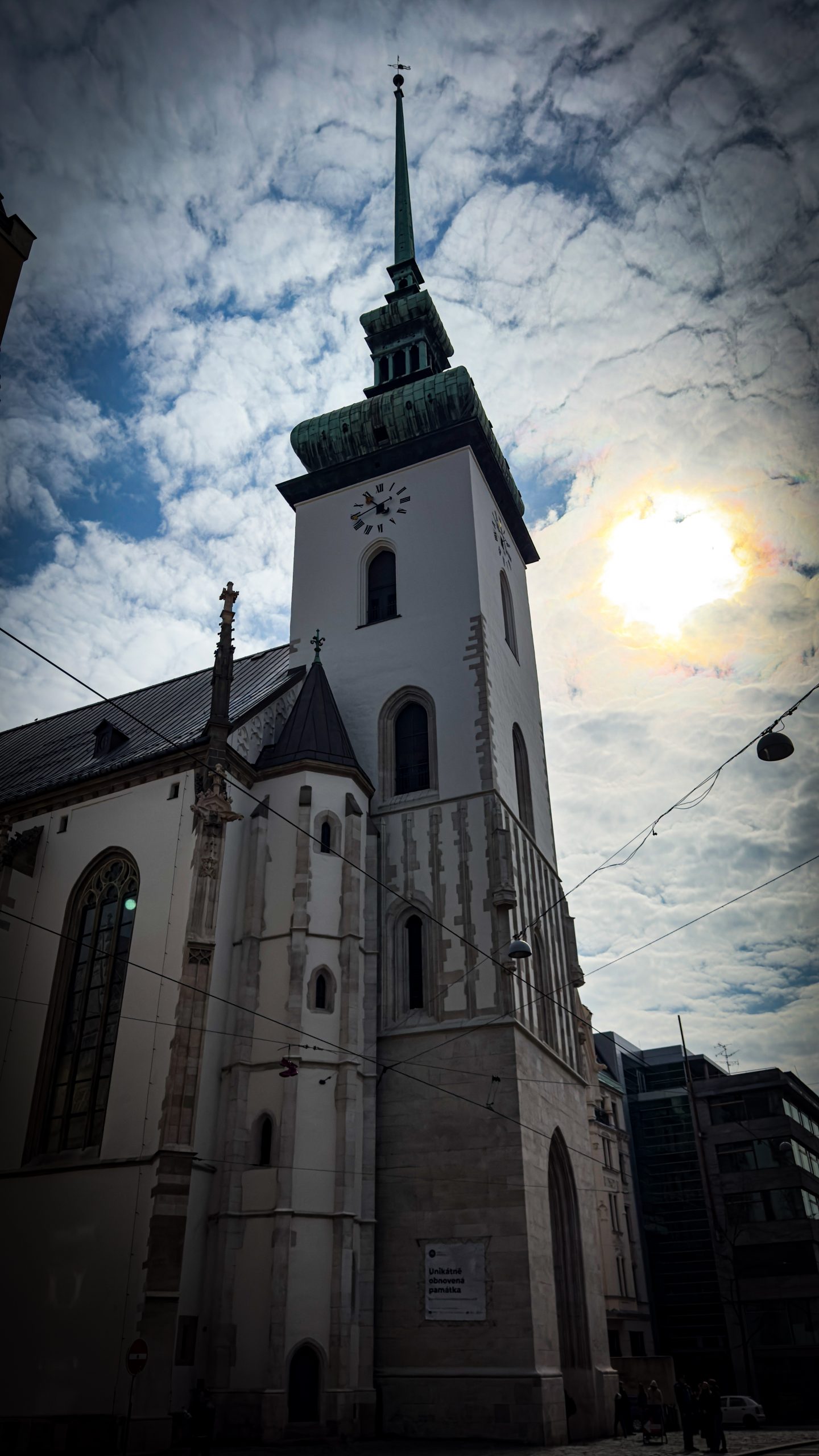 A building with a tower in Brno