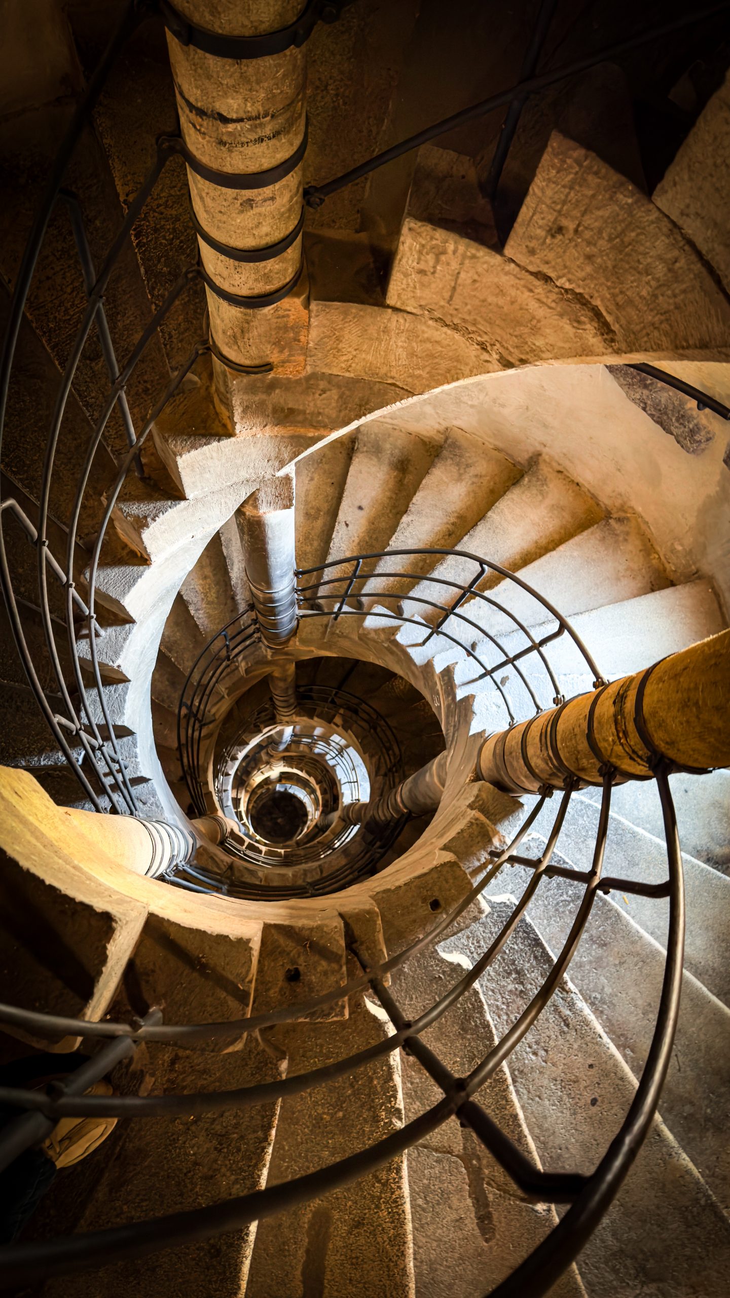 Spiral staircase at St James Church, Brno, one of the top things to do in Brno