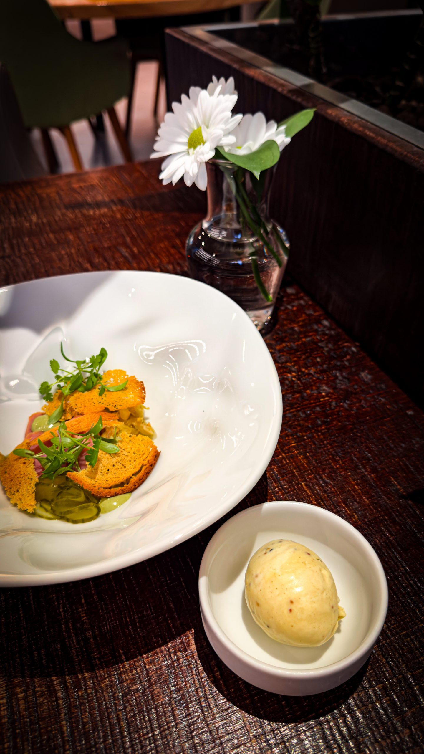 One of the dishes on the taster menu at Kohout Na Vine, one of the top things to do in Brno