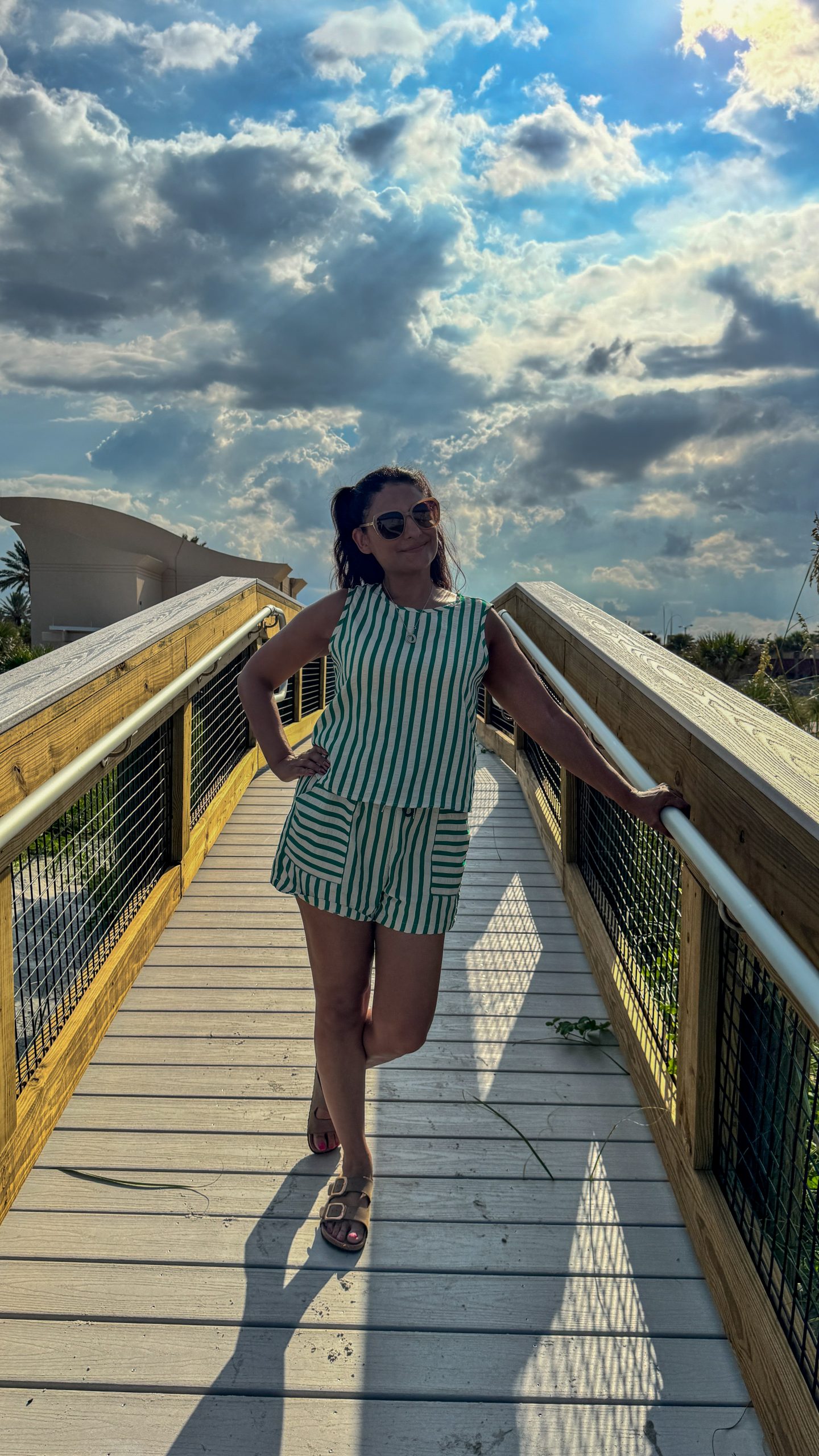 Woman standing on the pier at Jax Beach