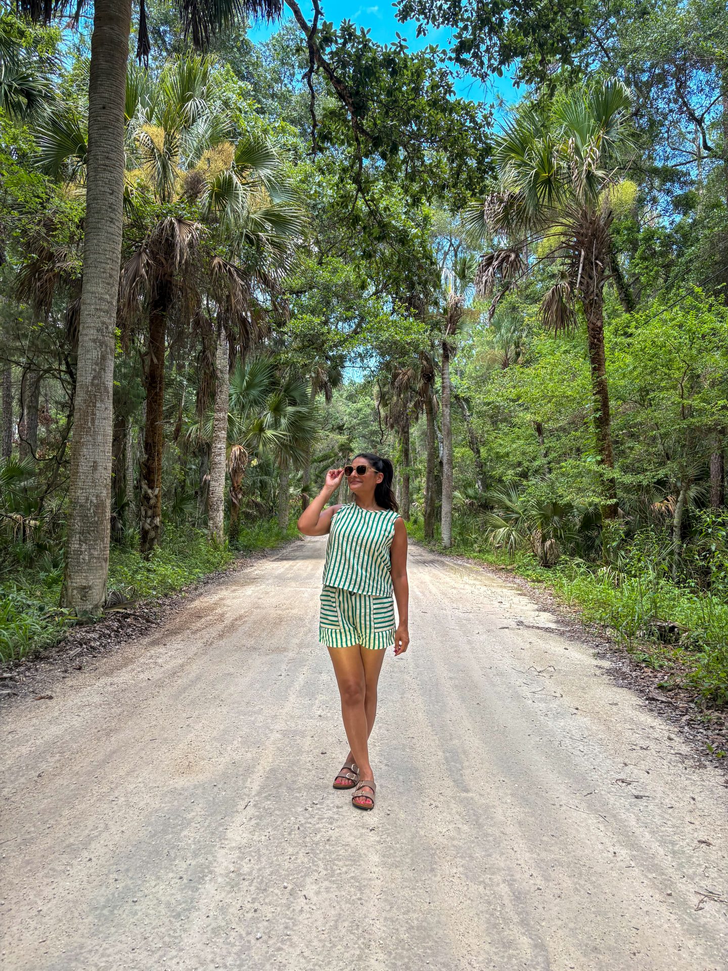 Woman standing on Fort George Island in Jacksonville