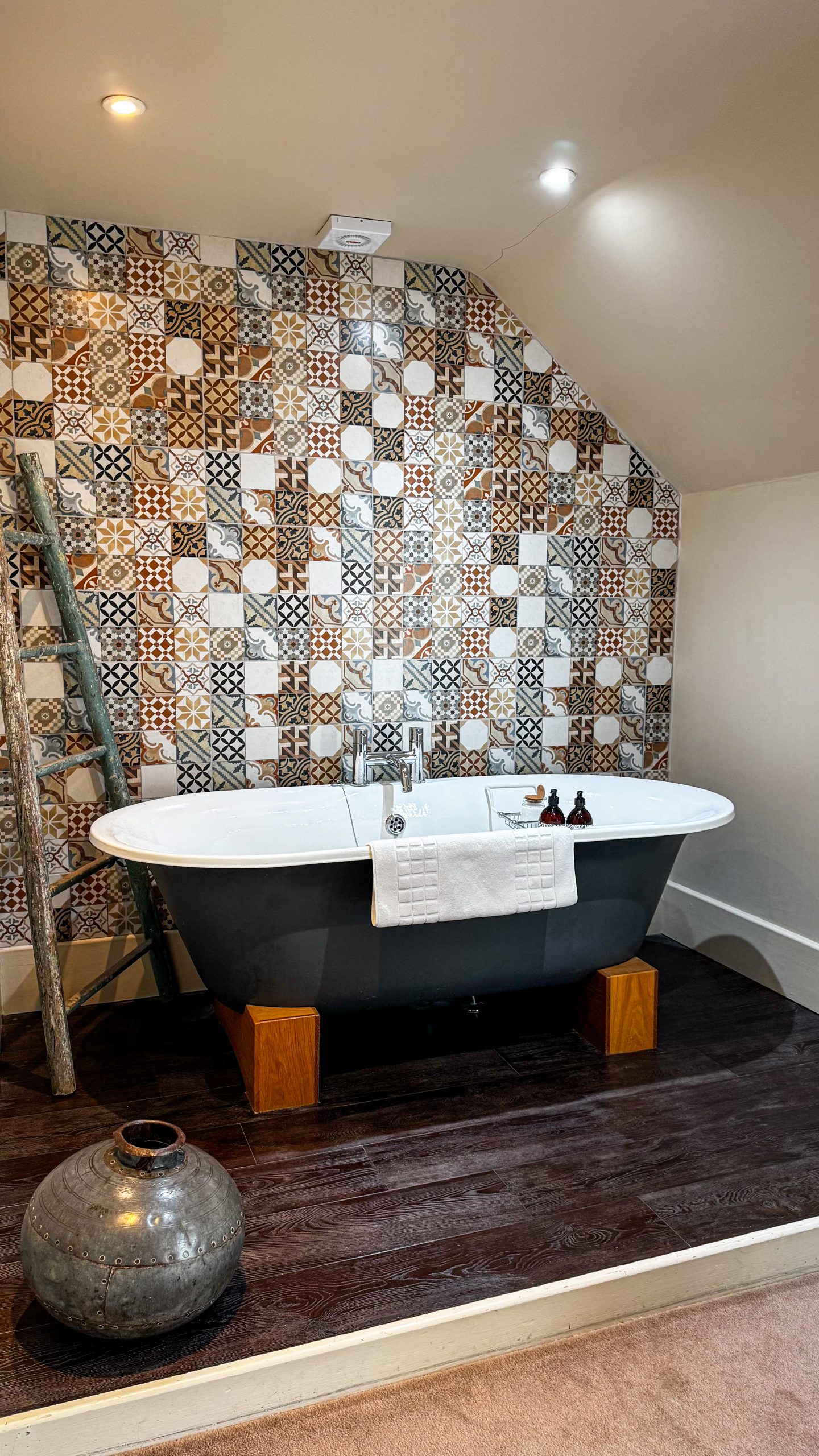 Bathtub in the Junior Suite at The Grosvenor Arms Hotel in Shaftesbury